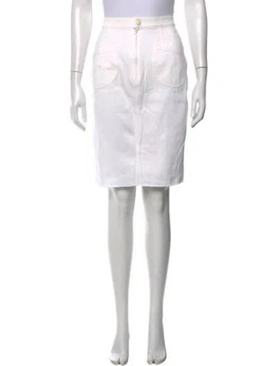 Pre-owned Mugler Vintage Knee-length Skirt In Neutrals