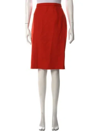 Pre-owned Mugler Vintage Knee-length Skirt In Orange