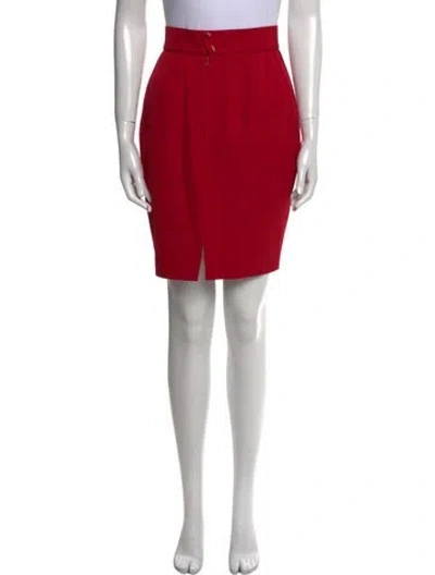 Pre-owned Mugler Vintage Knee-length Skirt In Red