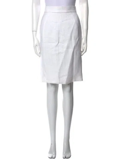 Pre-owned Mugler Vintage Knee-length Skirt In White