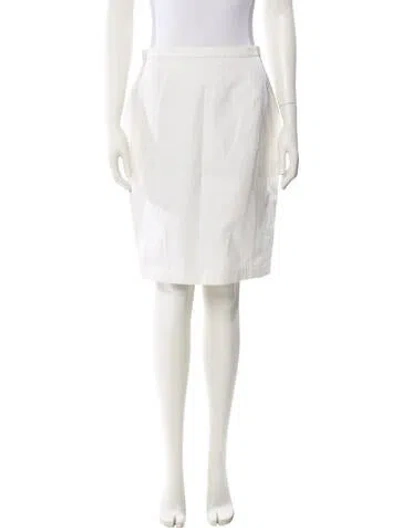 Pre-owned Mugler Vintage Knee-length Skirt In White