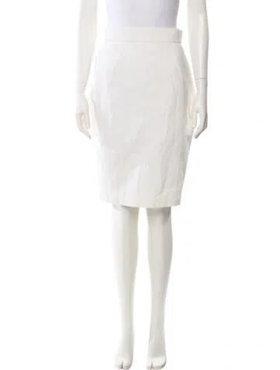 Pre-owned Mugler Vintage Knee-length Skirt In White