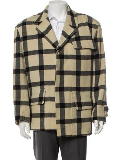 Pre-owned Mugler Vintage Late 1970's - Early 1980's Coat In Neutral