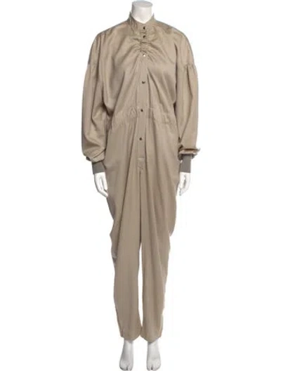 Pre-owned Mugler Vintage Late 1970's - Early 1980's Jumpsuit In Neutral