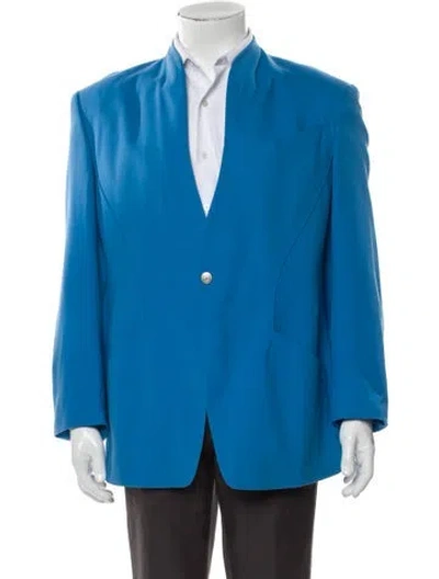 Pre-owned Mugler Vintage Late 1980's - Early 1990's Blazer In Blue