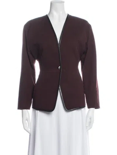 Pre-owned Mugler Vintage Late 1980's - Early 1990's Blazer In Burgundy