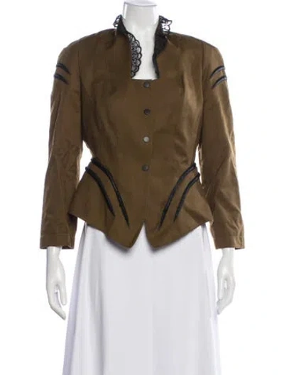 Pre-owned Mugler Vintage Late 1980's - Early 1990's Evening Jacket In Green