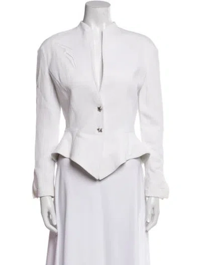 Pre-owned Mugler Vintage Late 1980's - Early 1990's Evening Jacket In White