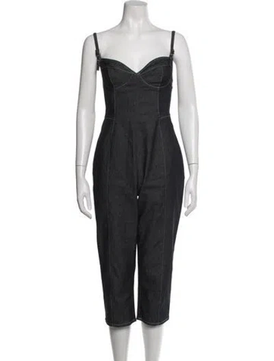 Pre-owned Mugler Vintage Late 1980's - Early 1990's Jumpsuit In Grey