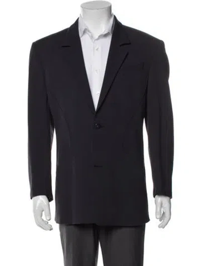 Pre-owned Mugler Vintage Late 1980's - Early 1990's Peacoat In Black