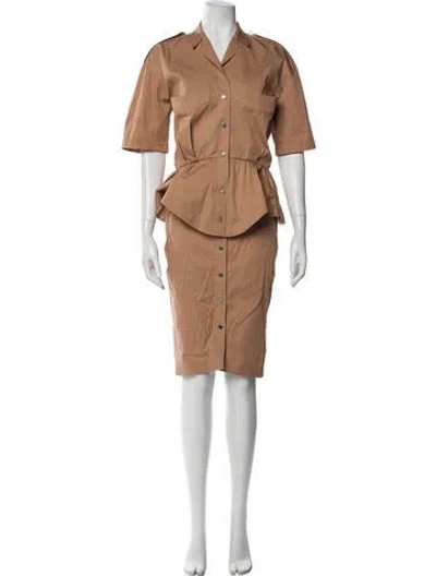 Pre-owned Mugler Vintage Late 1980's - Early 1990's Skirt Set In Neutral