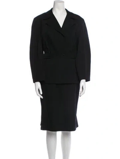 Pre-owned Mugler Vintage Late 1980's - Early 1990's Skirt Suit In Black