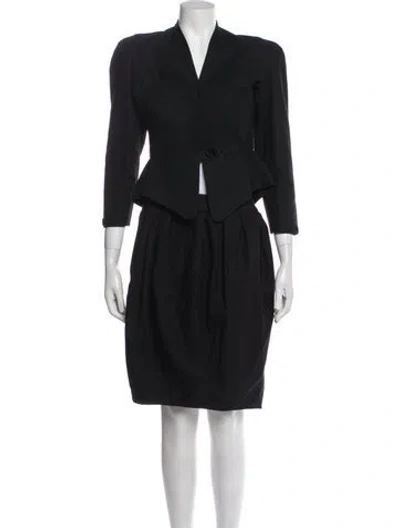 Pre-owned Mugler Vintage Late 1980's - Early 1990's Skirt Suit In Black