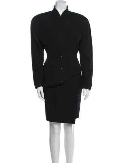 Pre-owned Mugler Vintage Late 1980's - Early 1990's Skirt Suit In Black