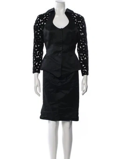 Pre-owned Mugler Vintage Late 1980's - Early 1990's Skirt Suit In Black