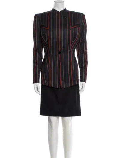 Pre-owned Mugler Vintage Late 1980's - Early 1990's Skirt Suit In Black