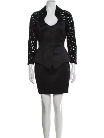 Pre-owned Mugler Vintage Late 1980's - Early 1990's Skirt Suit In Black