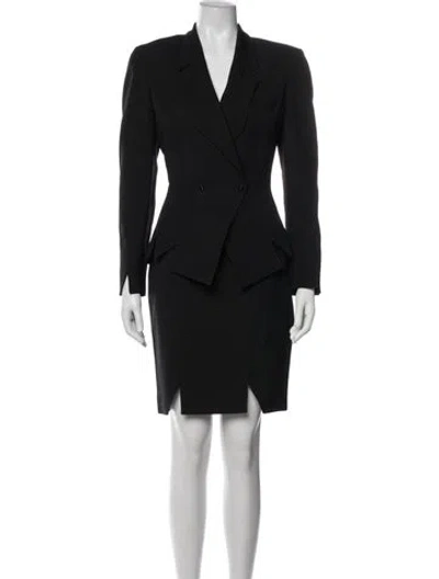 Pre-owned Mugler Vintage Late 1980's - Early 1990's Skirt Suit In Black
