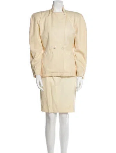 Pre-owned Mugler Vintage Late 1980's - Early 1990's Skirt Suit In Neutral