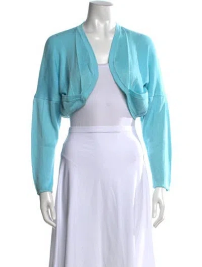 Pre-owned Mugler Vintage Late 1980's - Early 1990's Sweater In Blue