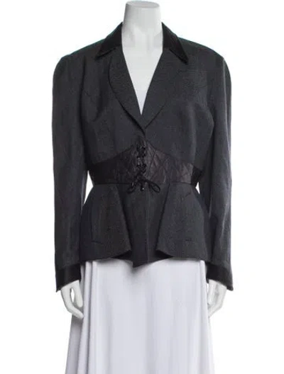 Pre-owned Mugler Vintage Late 1990's - Early 2000's Blazer In Blue