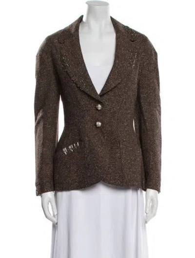 Pre-owned Mugler Vintage Late 1990's - Early 2000's Blazer In Brown