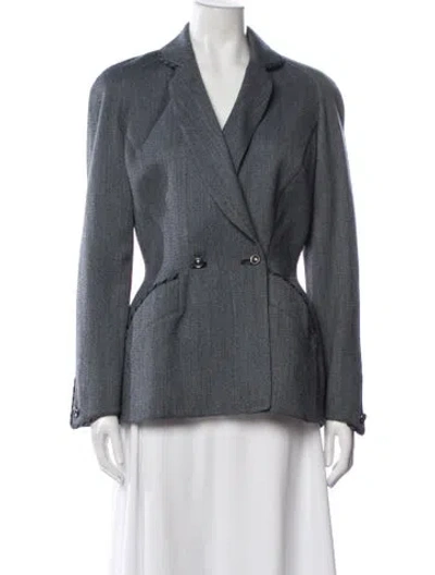 Pre-owned Mugler Vintage Late 1990's - Early 2000's Blazer In Gray