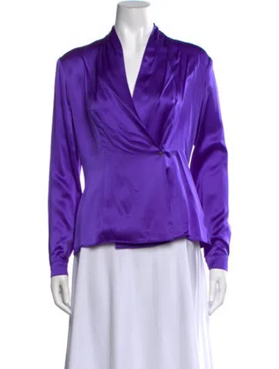 Pre-owned Mugler Vintage Late 1990's - Early 2000's Blouse In Purple