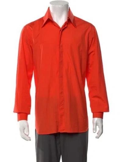 Pre-owned Mugler Vintage Late 1990's - Early 2000's Dress Shirt In Orange