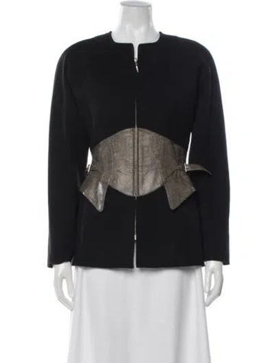 Pre-owned Mugler Vintage Late 1990's - Early 2000's Jacket In Black/neutrals