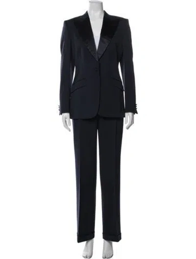 Pre-owned Mugler Vintage Late 1990's - Early 2000's Pantsuit In Blue