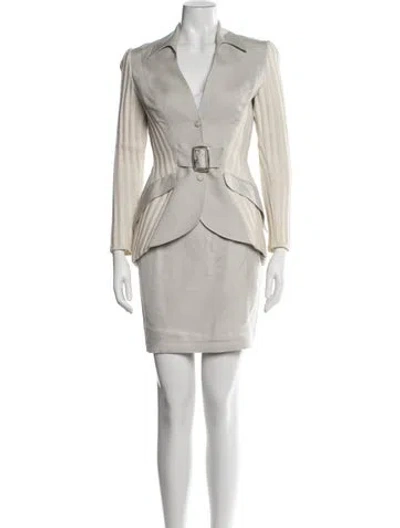 Pre-owned Mugler Vintage Late 1990's - Early 2000's Skirt Set In Grey