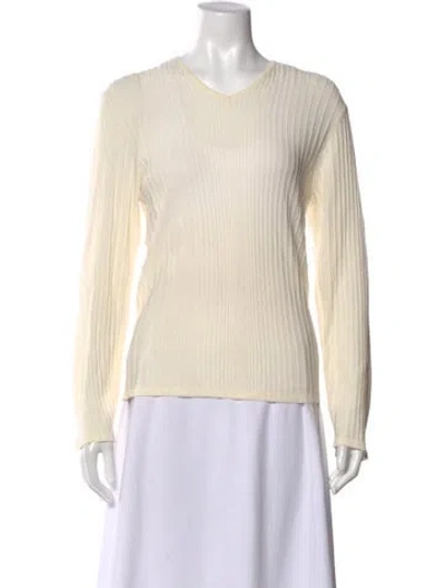 Pre-owned Mugler Vintage Late 1990's - Early 2000's Top W/ Tags In Neutral