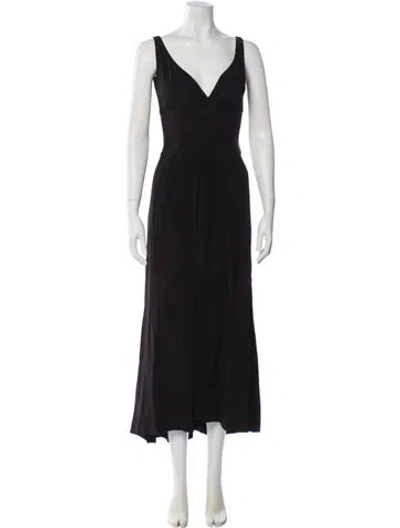 Pre-owned Mugler Vintage Long Dress In Black