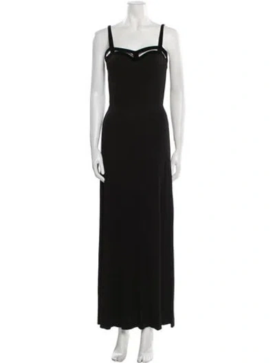 Pre-owned Mugler Vintage Long Dress In Black