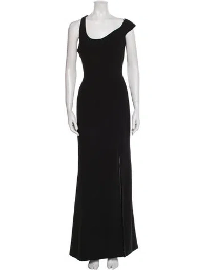 Pre-owned Mugler Vintage Long Dress In Black