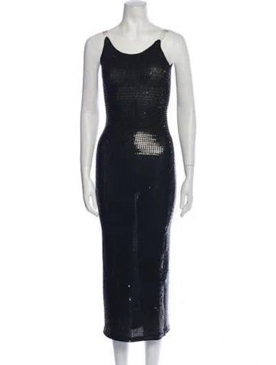 Pre-owned Mugler Vintage Long Dress In Black