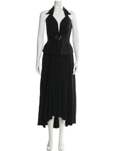 Pre-owned Mugler Vintage Long Dress In Black