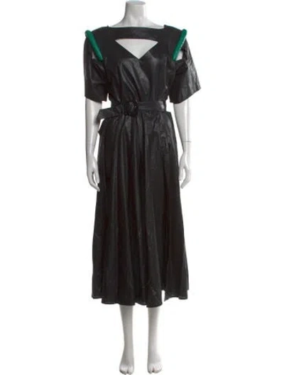 Pre-owned Mugler Vintage Long Dress In Black