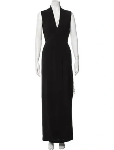 Pre-owned Mugler Vintage Long Dress In Black