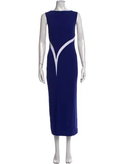 Pre-owned Mugler Vintage Long Dress In Blue