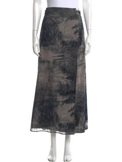 Pre-owned Mugler Vintage Long Skirt In Blue/grey