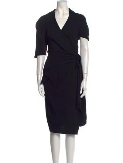 Pre-owned Mugler Vintage Midi Length Dress In Black