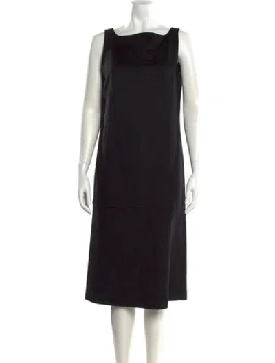 Pre-owned Mugler Vintage Midi Length Dress In Black