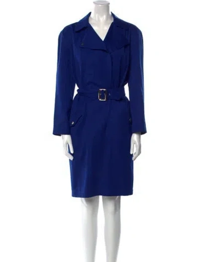 Pre-owned Mugler Vintage Midi Length Dress In Blue