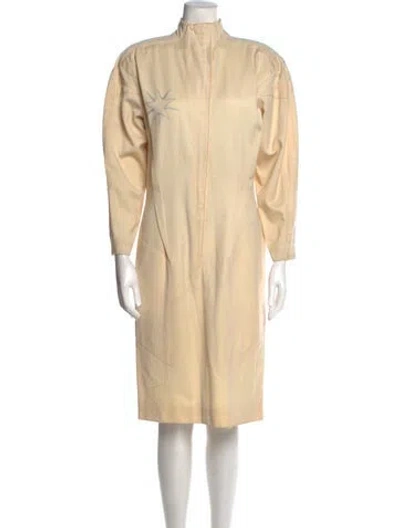 Pre-owned Mugler Vintage Midi Length Dress In Neutral