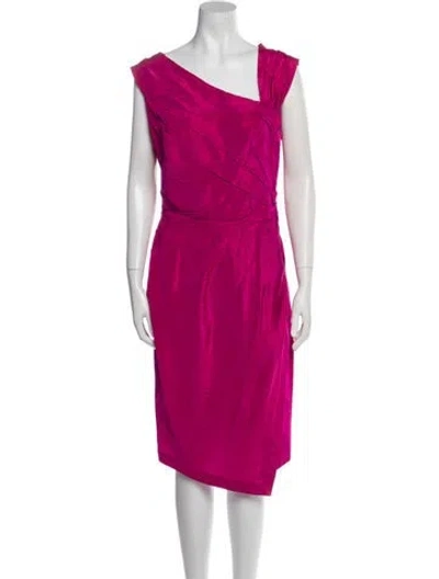 Pre-owned Mugler Vintage Midi Length Dress In Pink