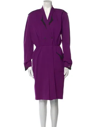Pre-owned Mugler Vintage Midi Length Dress In Purple