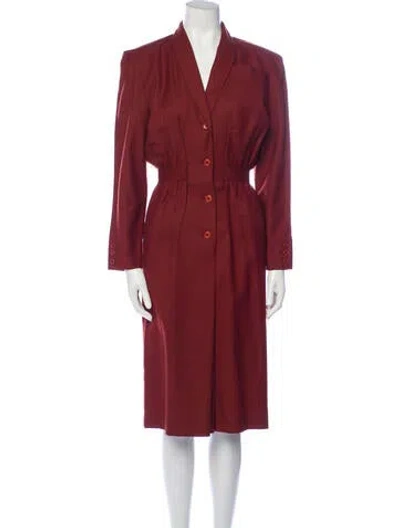 Pre-owned Mugler Vintage Midi Length Dress In Red