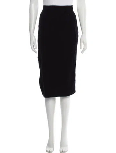 Pre-owned Mugler Vintage Midi Length Skirt In Black